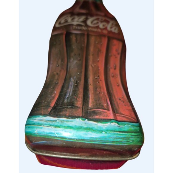 Vintage Coca-Cola Tin Bottle Shaped Fruit Flavored Candy Container Collectible - Picture 5 of 7